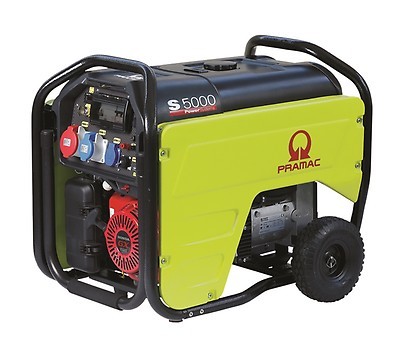 PRAMAC S 5000 THB AVR benzinbetriebener Stromerzeuger 230 / 400 V | 6,3 kVA (E-Starter)