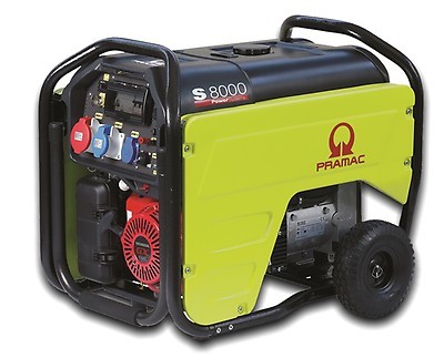 PRAMAC S 8000 THB AVR benzinbetriebener Stromerzeuger 230 / 400 V | 8,3 kVA (E-Starter)
