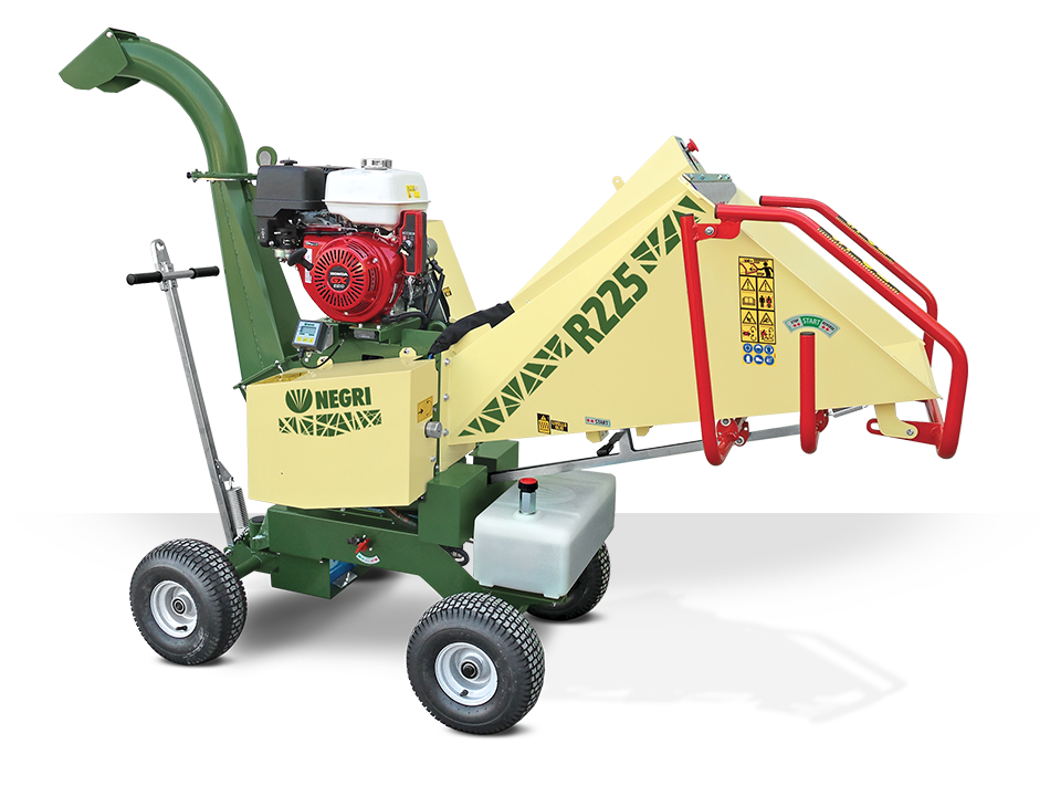 NEGRI Biohäcksler R225 / Benzin-Häcksler mit Transportfahrwerk