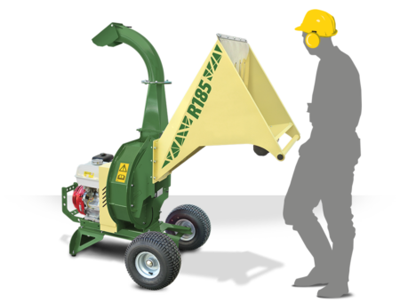 NEGRI Biohäcksler R185 / Benzin-Häcksler mit Transporträder