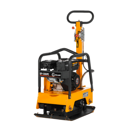 LUMAG RP-130HPC – Rüttelplatte reversierbar mit 130 kg inkl. Transportfahrwerk und Gummimatte